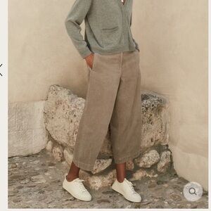 Poetry Woman’s Corduroy Cropped Pants in Brown Mink